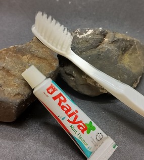 <FA-104> 6" Toothbrush with 5gm Raiya Toothpaste in Laminated Tube (50 pkt)