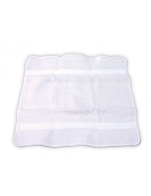 Plain Face Towel White 12x12cm (10 pcs)